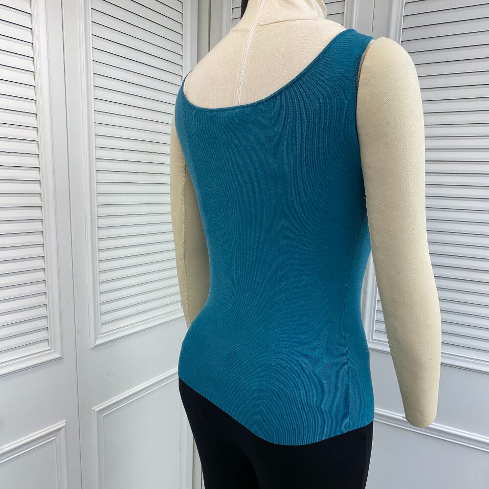 Dana Buckman Sleevless Sweater Sz. S Dark Turquoise - Picture 3 of 7